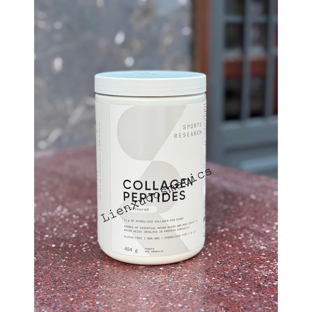 Collagen SR Sports Research Collagen Peptides cho da,tóc,xương; không vị, hộp 454G