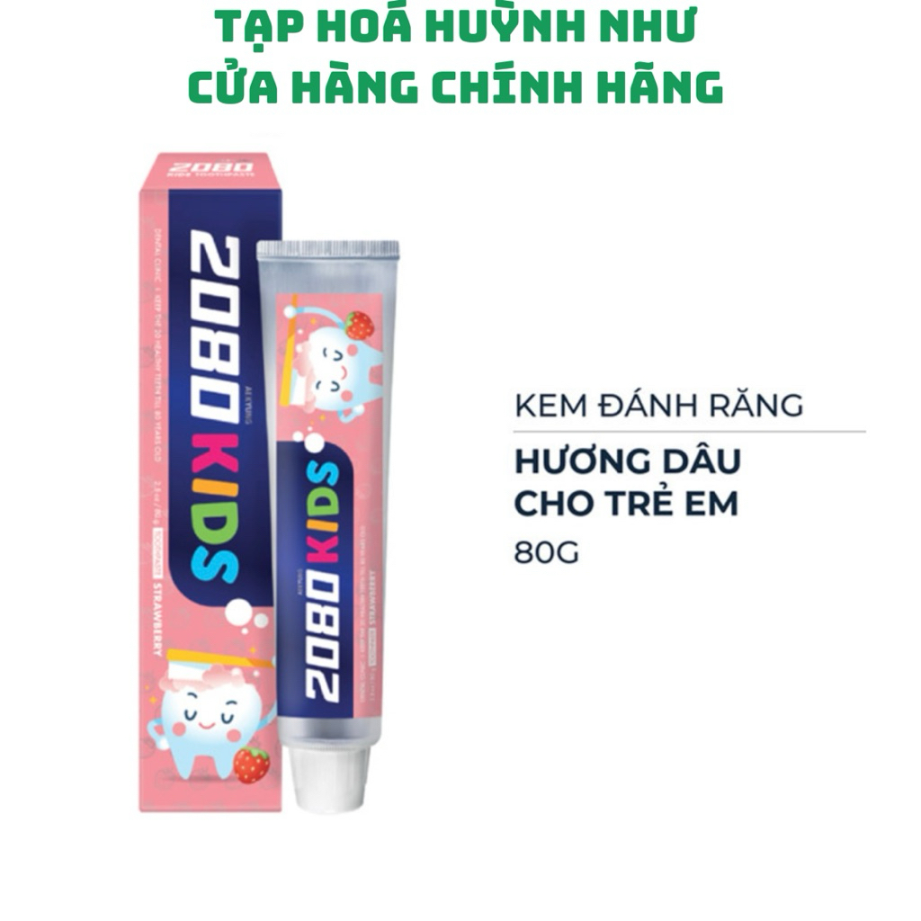 [CHÍNH HÃNG]<<Dung tích 80g>>Kem đánh răng dental Clinic hương dâu cho trẻ em