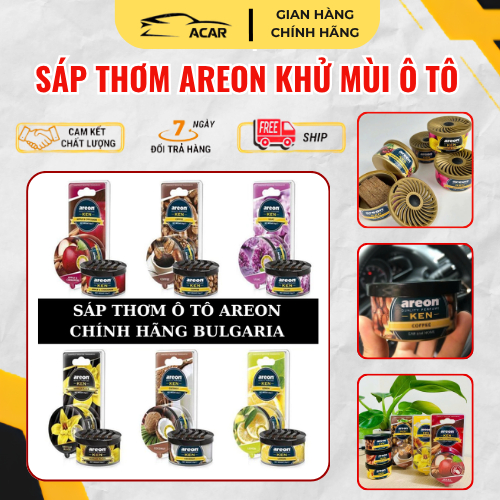 Sáp Thơm Ô Tô AREON Cao Cấp, Sáp Thơm AREON Chính Hãng Khử Mùi Xe Hơi Hiệu Quả Nhập Khẩu Bulgaria - 
