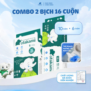 [COMBO TRẢI NGHIỆM] Giấy Vệ Sinh Không Lõi OTAKAMI 16 Cuộn 2 Bịch Tan Nhanh Chuẩn Xuất Khẩu