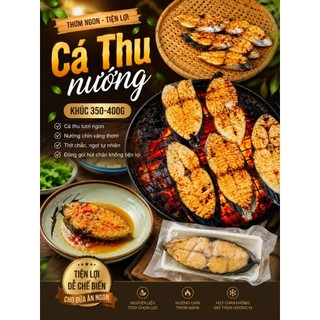 CÁ THU PHẤN NƯỚNG VIP. khúc 350-400g (giao hoả tốc)