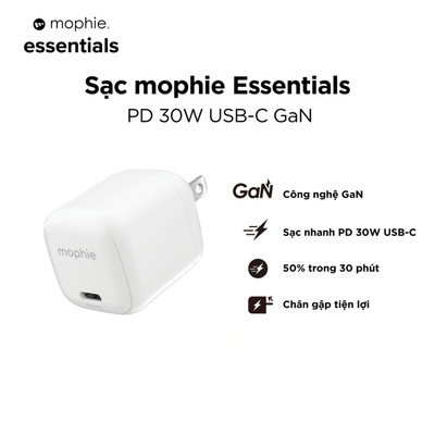 Combo Bộ Sạc Nhanh Mophie PD 20W 30W 33W 35W 40W 45W Dành Cho iP6-17 Series/Samsung, Bảo Hành 2 Năm