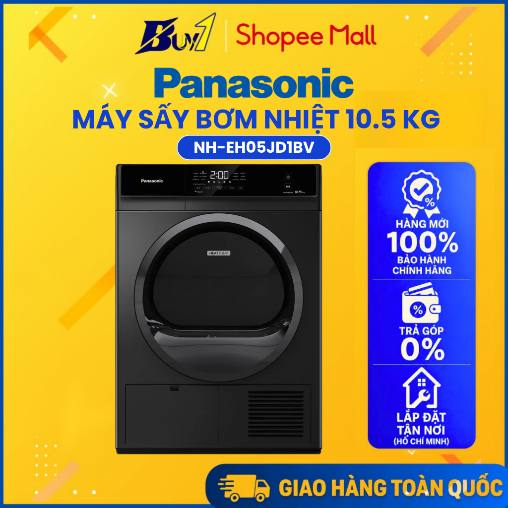 NH-EH05JD1BV - Máy sấy bơm nhiệt Panasonic 10.5 kg NH-EH05JD1BV - Hàng Chính Hãng