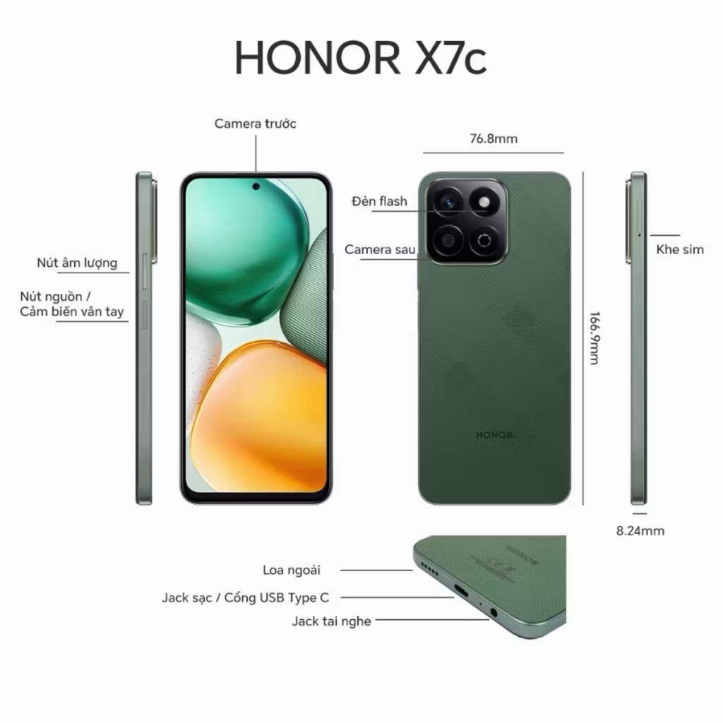 Điện Thoại Honor X7c 256GB - Chính Hãng Fullbox Demo | BigBuy360 - bigbuy360.vn