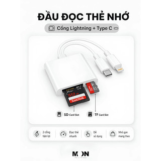 ĐẦU ĐỌC THẺ NHỚ ĐA NĂNG CHO ĐIỆN THOẠI, TABLET, LAPTOP (LIGHTNING / TYPE-C / USB)
