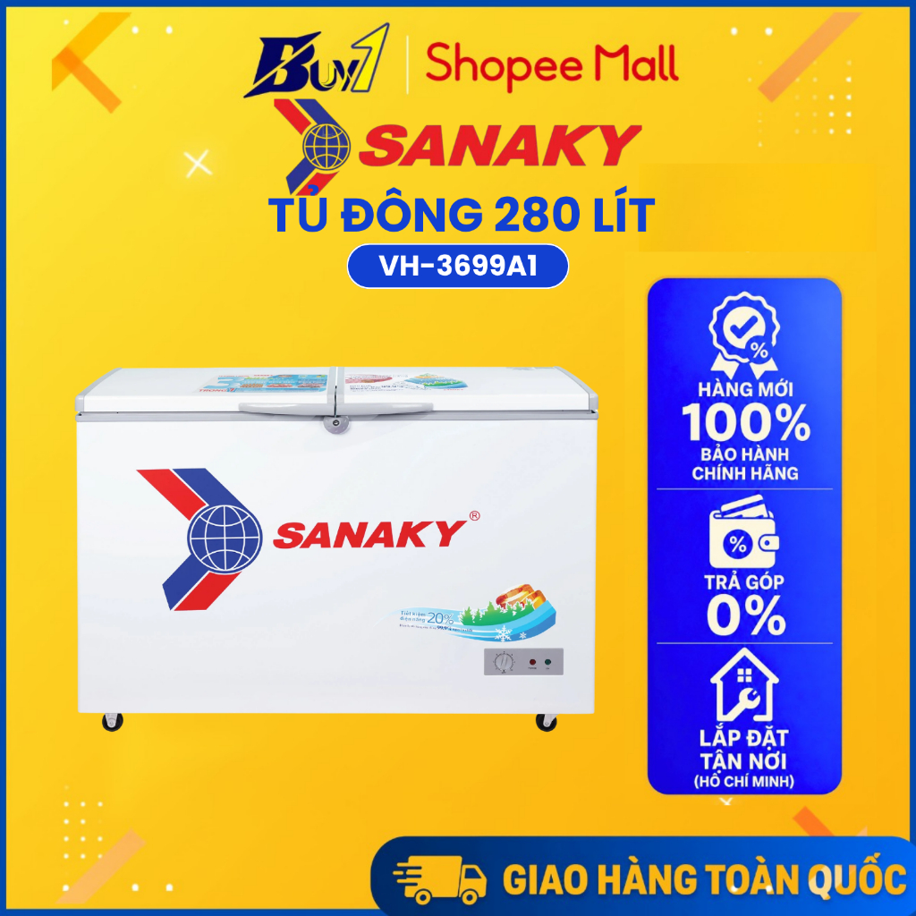 VH-3699A1 - TỦ ĐÔNG SANAKY 280 Lít VH-3699A1 - Hàng Chính Hãng