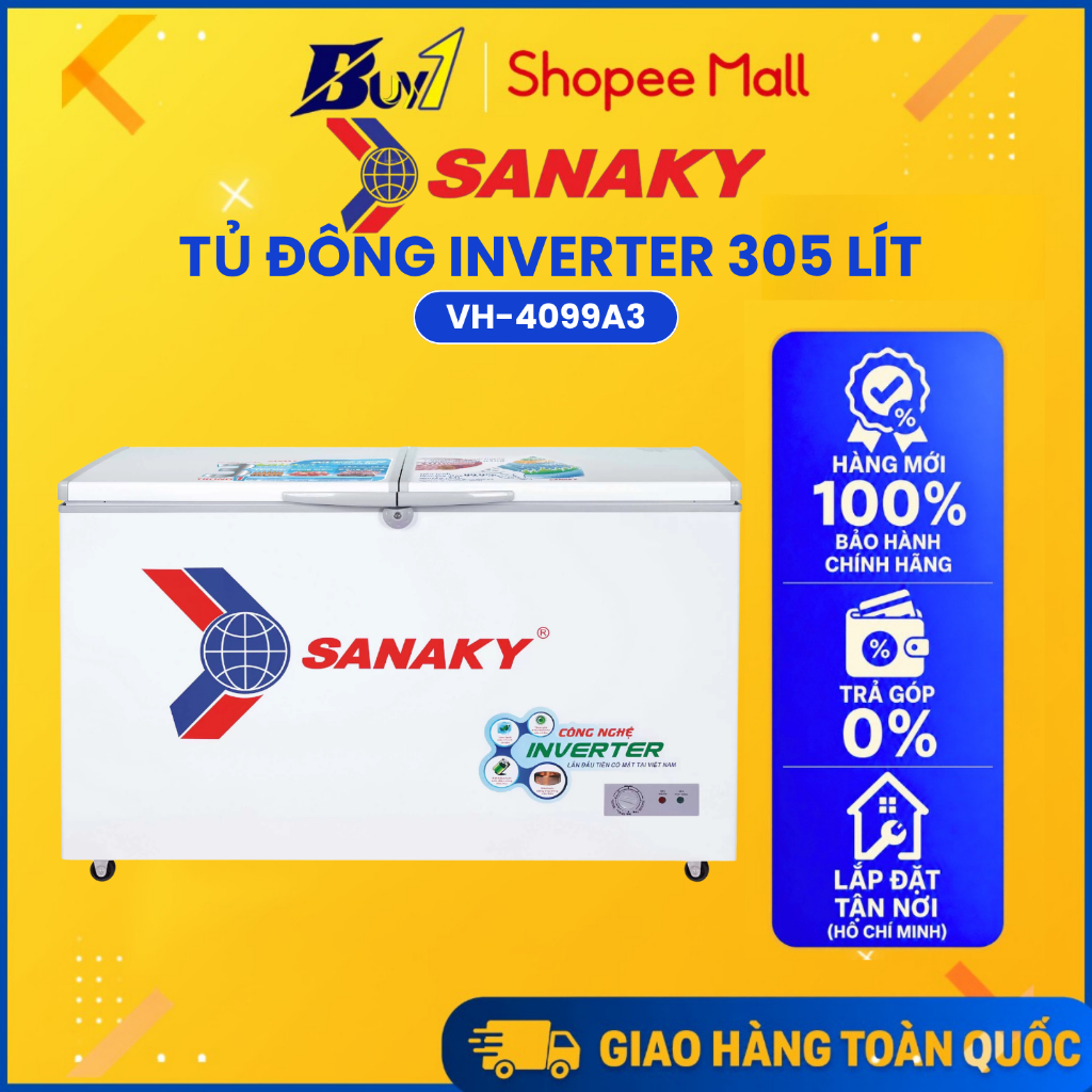 VH-4099A3 - Tủ Đông Sanaky Inverter 305 Lít VH-4099A3 - Hàng chính hãng