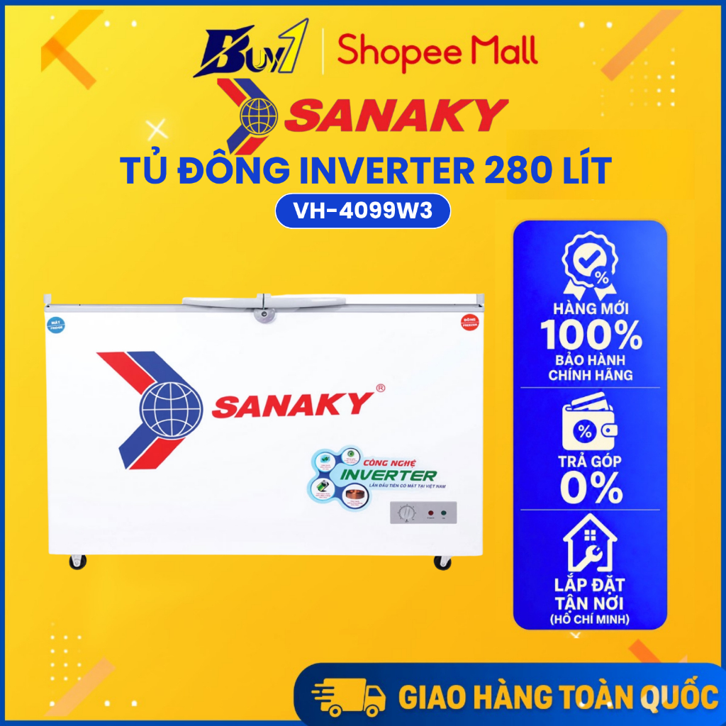 VH-4099W3 - Tủ đông Sanaky Inverter 280 lít VH-4099W3 - Hàng Chính Hãng