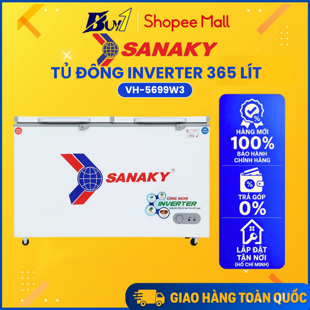 VH-5699W3 - Tủ đông Sanaky Inverter 365 Lít VH-5699W3 365 Lít - Hàng Chính Hãng