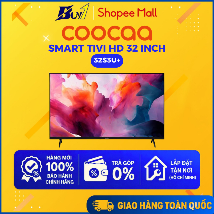 32S3U+ - Smart Tivi Coocaa HD 32 inch 32S3U+ - Hàng chính hãng