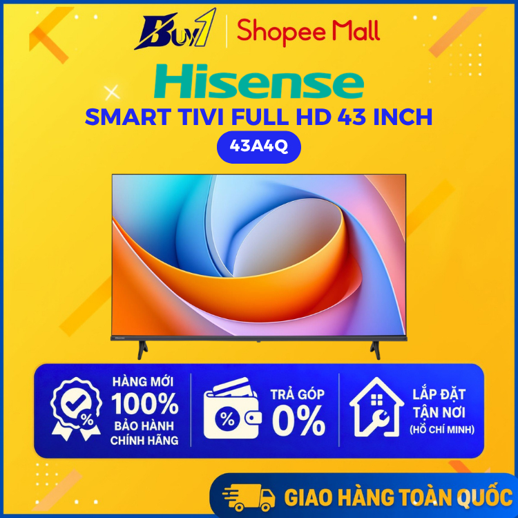 43A4Q - Smart Tivi Hisense Full HD 43 inch 43A4Q - Hàng Chính Hãng
