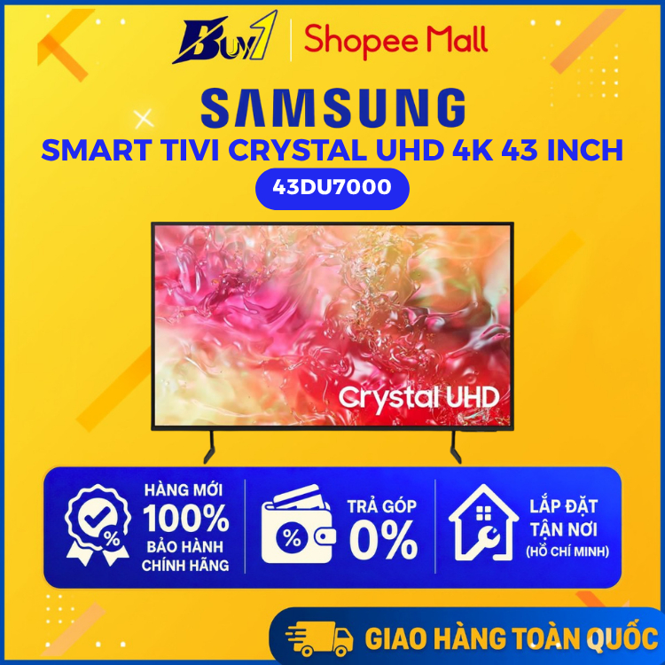 43DU7000 - Smart Tivi Crystal UHD Samsung 4K 43 inch UA43DU7000 - Hàng chính hãng