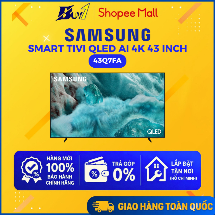 43Q7FA - Smart Tivi QLED Samsung AI 4K 43 inch QA43Q7FA - Hàng Chính Hãng