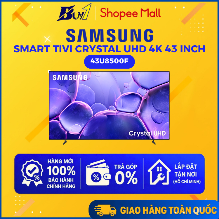 43U8500F - Smart Tivi Crystal UHD Samsung 4K 43 inch UA43U8500F - Hàng Chính Hãng