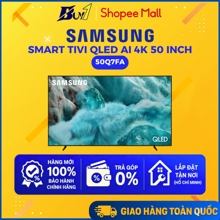 50Q7FA - Smart Tivi QLED Samsung AI 4K 50 inch QA50Q7FA - Hàng chính hãng