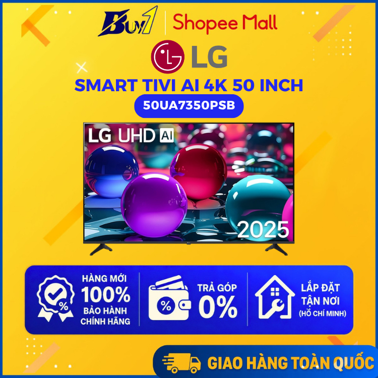 [GIAO TOÀN QUỐC] 50UA7350PSB - Smart Tivi LG AI 4K 50 Inch 50UA7350PSB - Hàng chính hãng