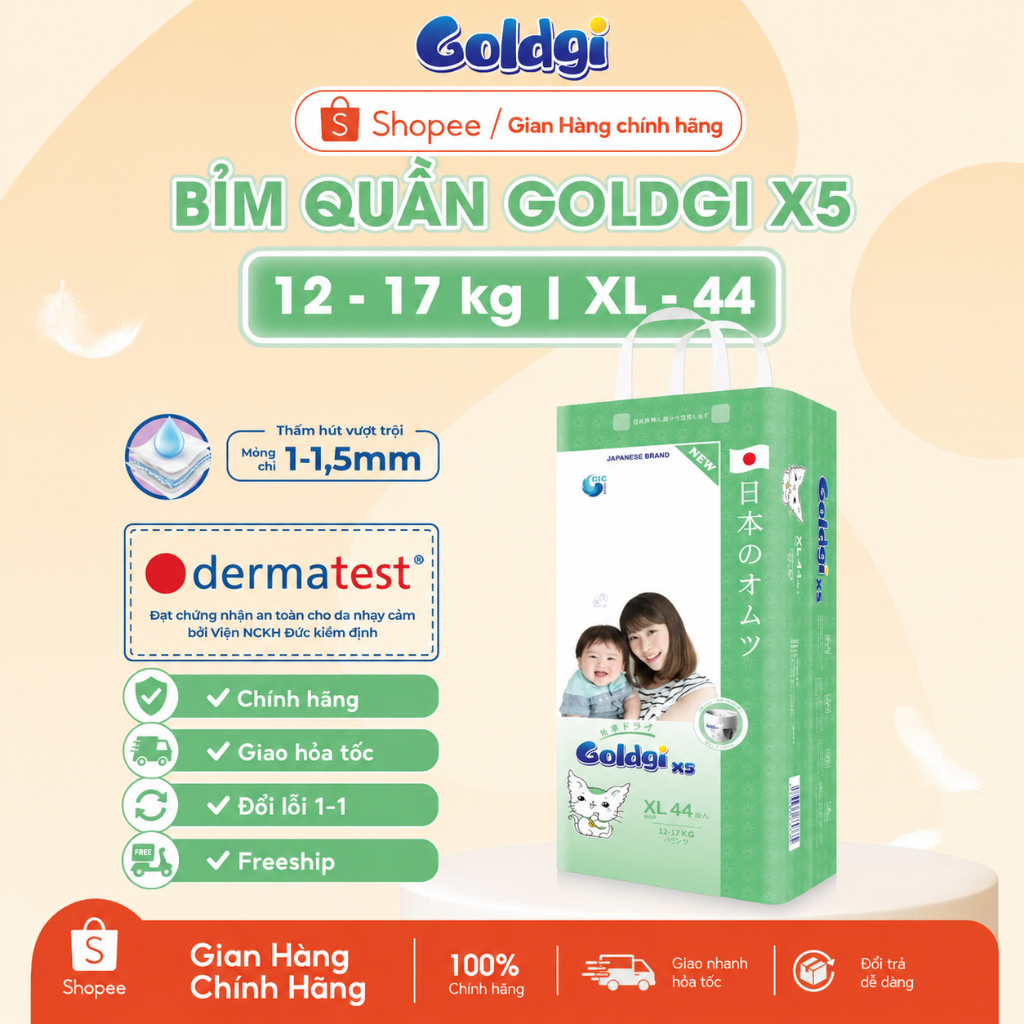Combo 5 bịch goldgi Eco, goldgi x5, Goldgi premium mẫu mới 2025