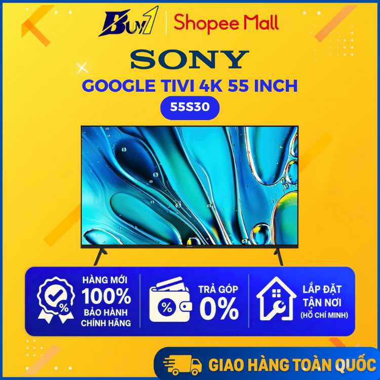 55S30 - Google Tivi Sony 4K 55 inch K-55S30 - Hàng chính hãng