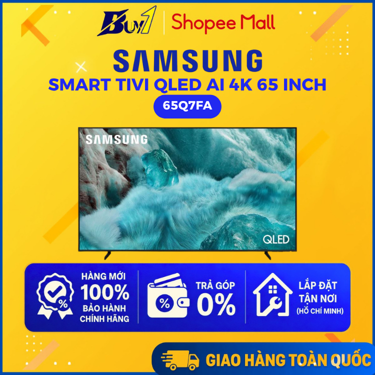 65Q7FA - Smart Tivi QLED Samsung AI 4K 65 inch QA65Q7FA - Hàng Chính Hãng
