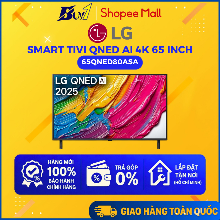 65QNED80ASA - Smart Tivi LG QNED AI 4K 65 Inch 65QNED80ASA - Hàng Chính Hãng