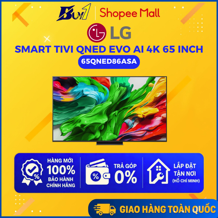 65QNED86ASA - Smart Tivi QNED evo LG AI 4K 65 inch 65QNED86ASA - Hàng Chính Hãng