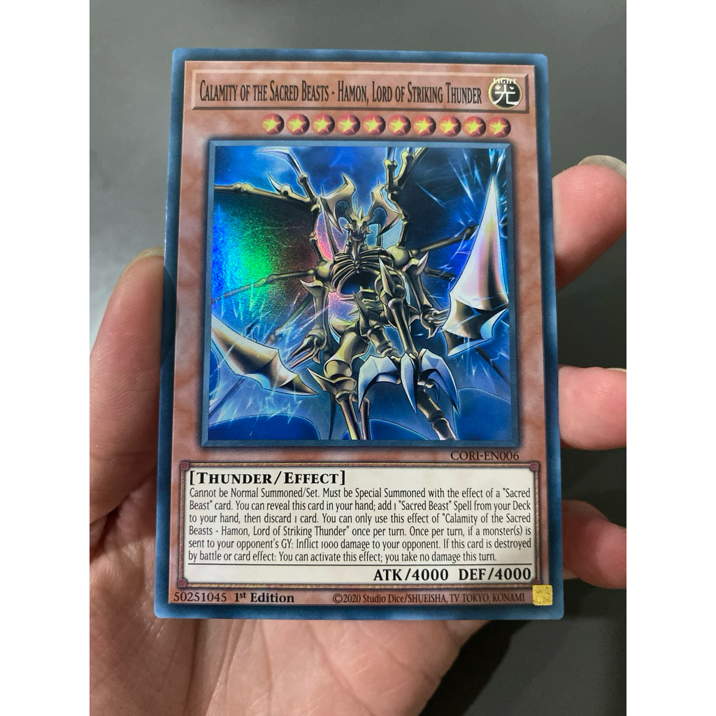 Calamity of the Sacred Beasts - Hamon, Lord of Striking Thunder - Super TCG UK - CORI-EN006