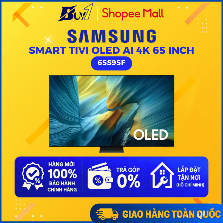 65S95F - Smart Tivi OLED Samsung AI 4K 65 inch QA65S95F - Hàng chính hãng
