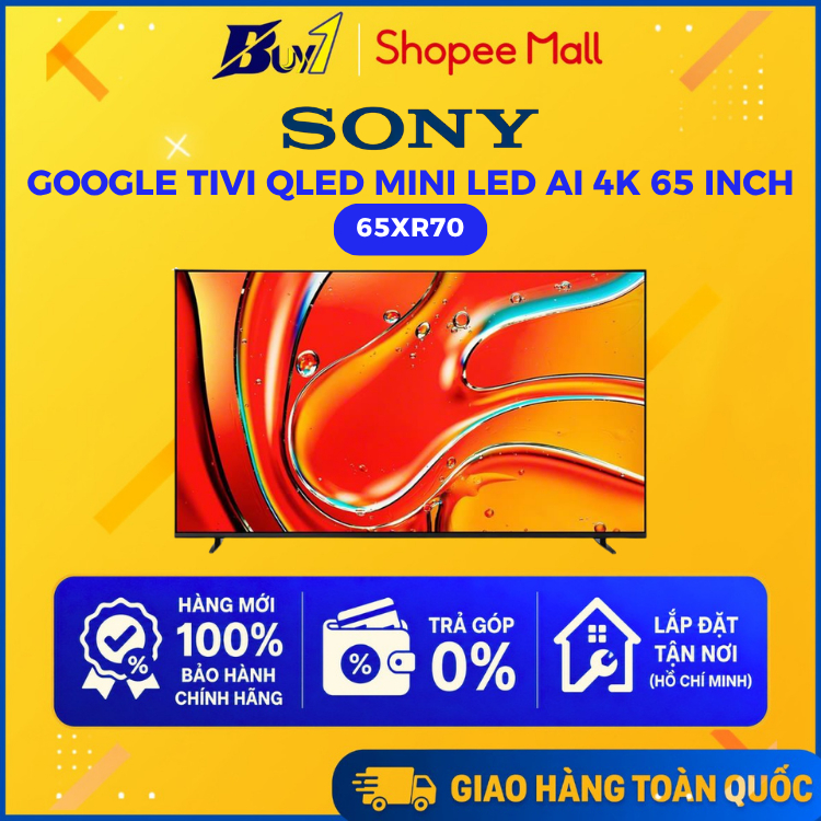65XR70 - Google Tivi QLED Mini LED Sony AI 4K 65 inch K-65XR70 - Hàng chính hãng