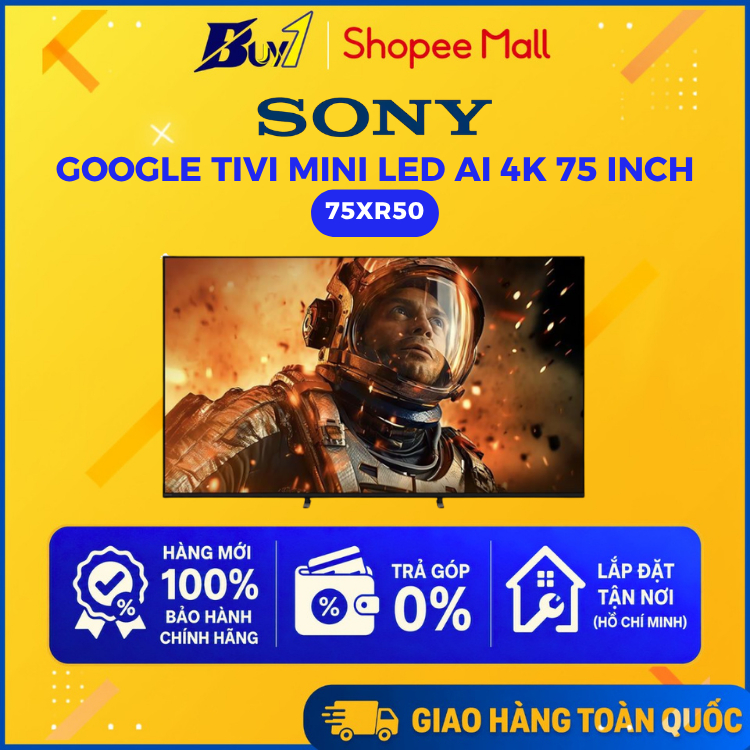 75XR50 - Google Tivi Mini LED Sony AI 4K 75 inch K-75XR50 - Hàng chính hãng