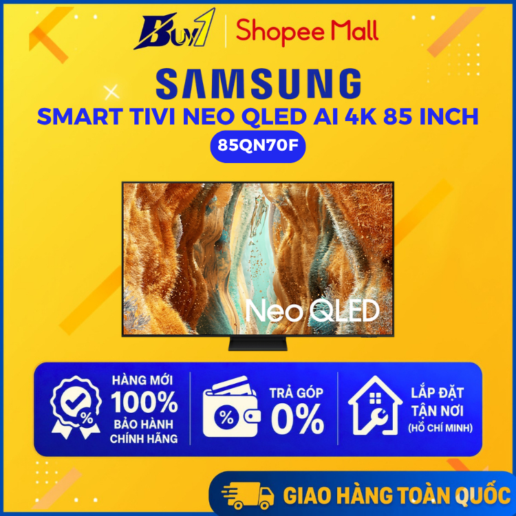 85QN70F - Smart Tivi Neo QLED Samsung AI 4K 85 inch QA85QN70F - Hàng chính hãng