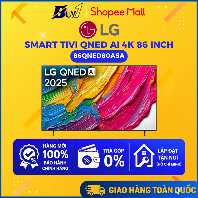 86QNED80ASA - Smart Tivi LG QNED AI 4K 86 Inch 86QNED80ASA - Hàng Chính Hãng