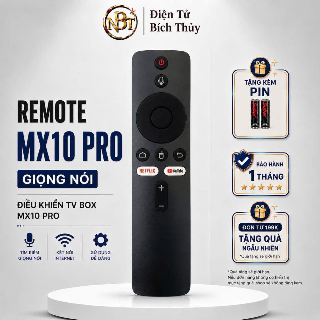 Remote điều khiển TV Box Mx10 pro - Tặng kèm pin - ĐT Bích Thuỷ