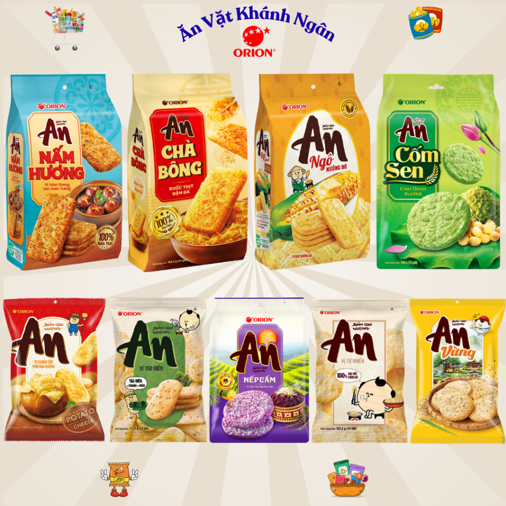 Bánh Gạo Nướng An Orion Đủ Vị - HÀNG CHÍNH HÃNG
