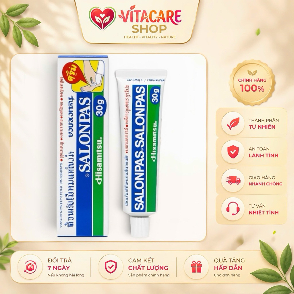KEM XOA BÓP SALONPAS CREAM THÁI LAN 30G – HỖ TRỢ GIẢM ĐAU NHỨC CƠ KHỚP