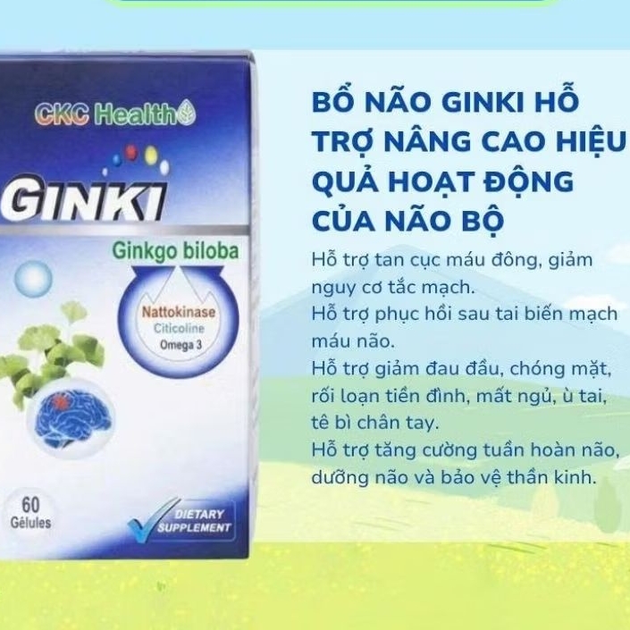 TPBVSK  Ginki từ CKC Health - Viên uống hoạt huyết dưỡng não