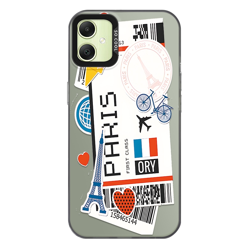 For Samsung Galaxy A05/Samsung M05/Samsung F05 Phone case,Hình ảnh ghi nhớ vé máy bay, trường hợp đi