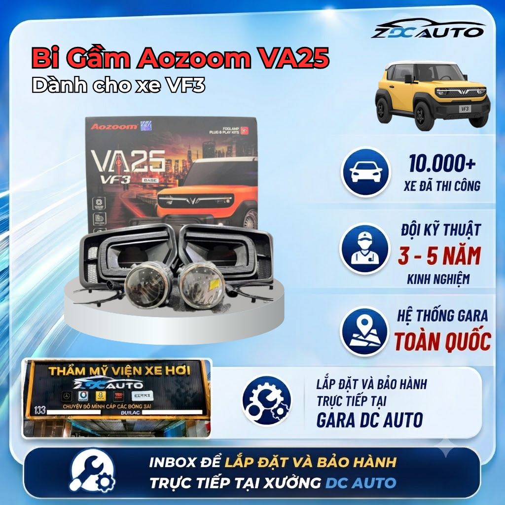 [HÀNG MỚI]Bi Gầm Aozoom theo xe Vinfast VF3 VA25 | Aozoom VA25