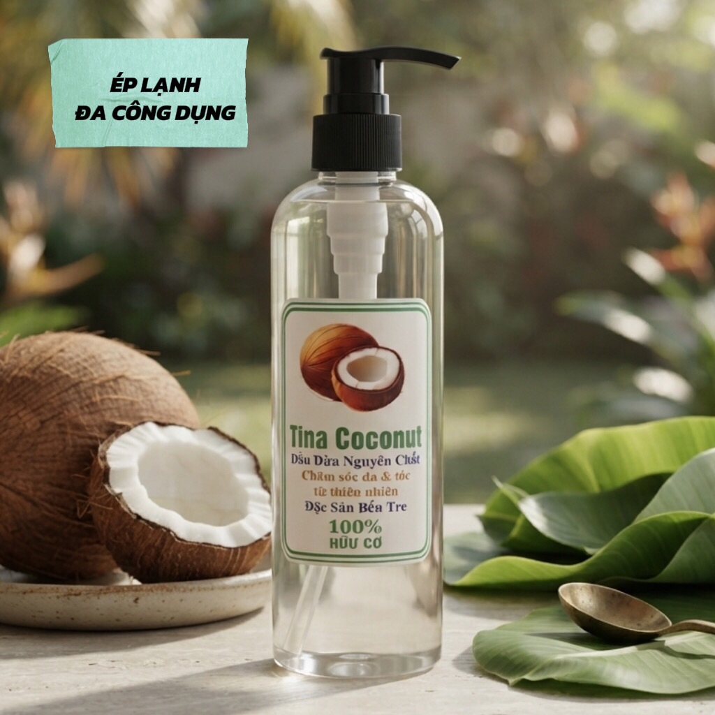 Dầu dừa massage 100ml. Dầu dừa ép lạnh nguyên chất cao cấp. Dầu dừa dưỡng tóc, dưỡng da, dưỡng thể, 