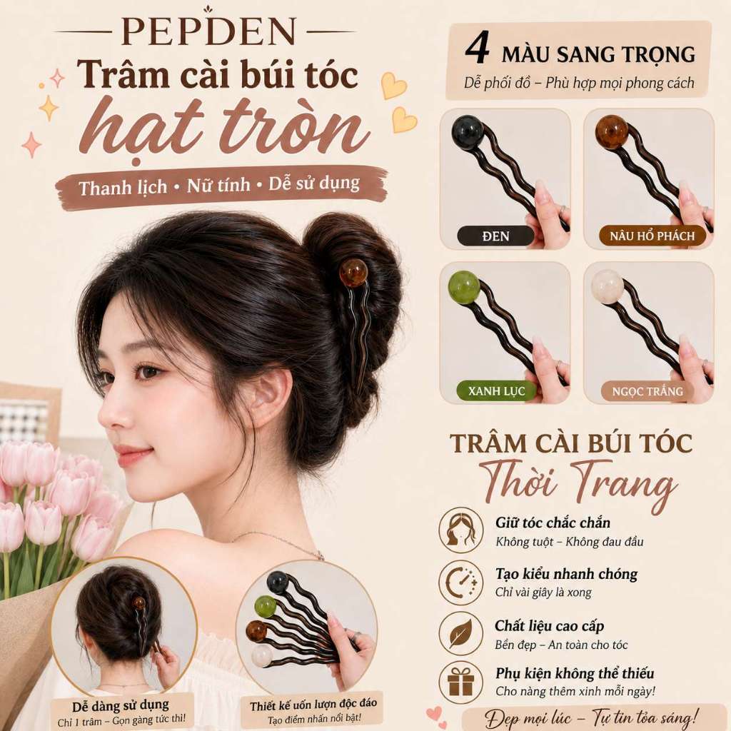 Cài tóc chữ U  Trâm chữ U sang sảnh cho nàng mẫu mới 2025 [C803 ](T1-KHO1) Hottrend