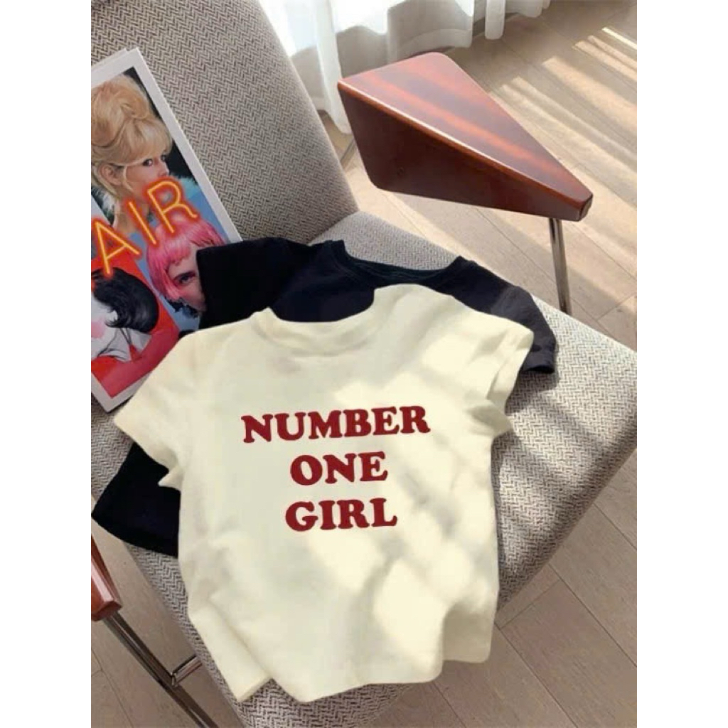Áo Baby Tee NUMBER ONE GIRL [FREESHIP]🌸Áo Thun Nữ Babytee Cotton Co Dãn Phong Cách Ulzzang🌸