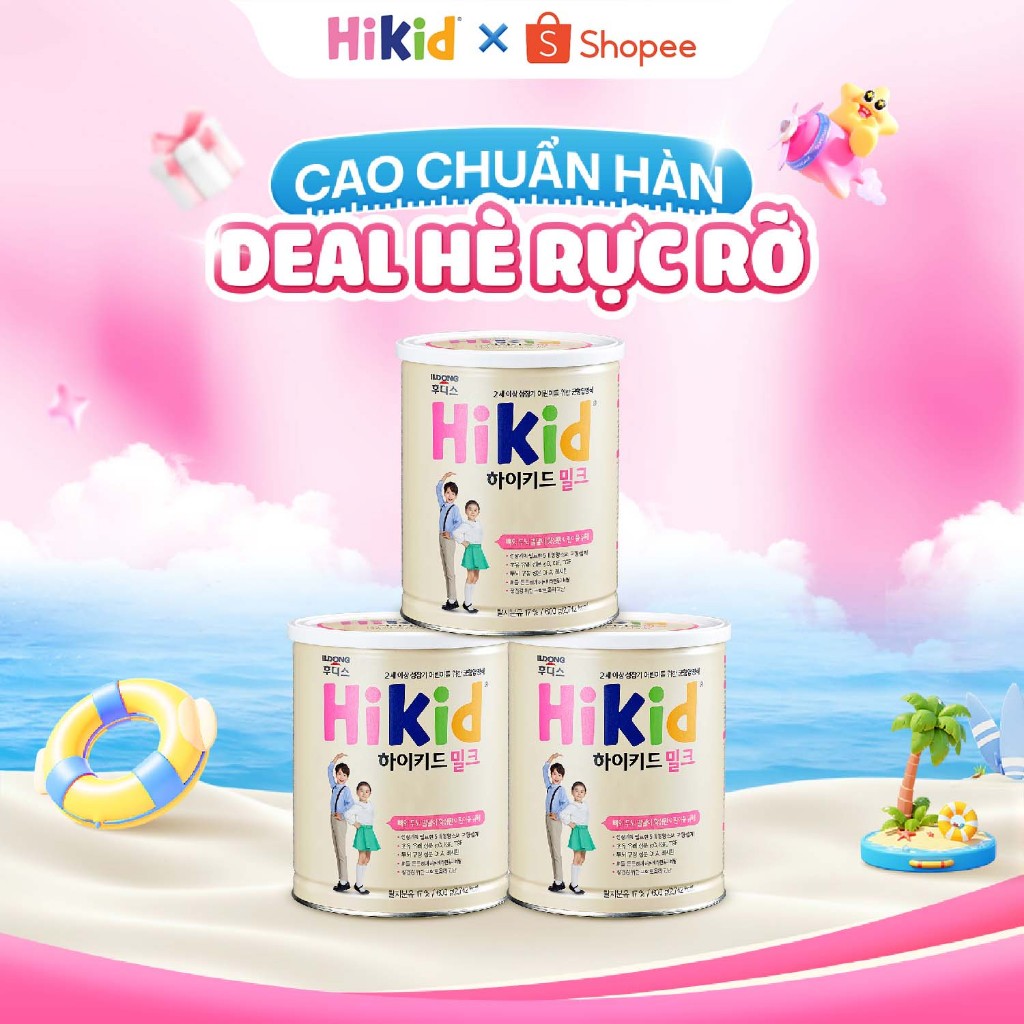 Combo 3 Hộp Sữa Hikid Tăng Cao Cho Bé -  Sữa Hikid Chính Hãng Xuất Xứ Hàn Quốc -  Sữa Phát Triển Chi