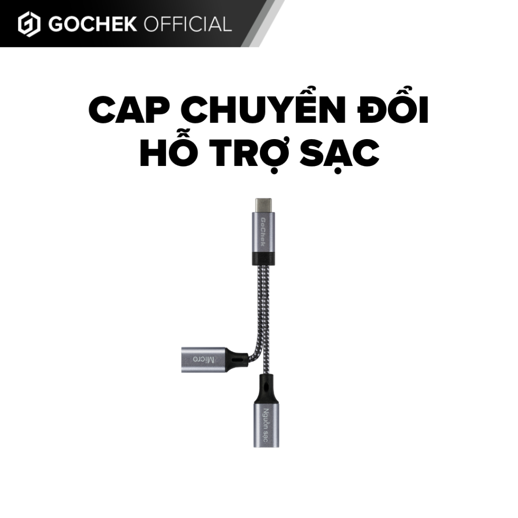 Cáp chuyển đổi hỗ trợ sạc và kết nối mic GoChek Ultra S24 Phone Usb
