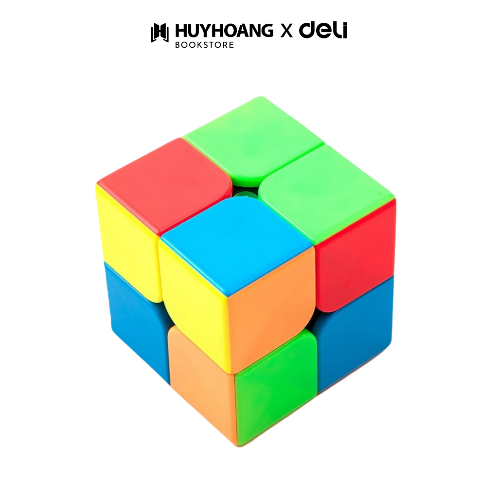 Rubik 2x2 Đồ chơi trí tuệ Deli Cho Bé - Điều chỉnh Độ trơn - Rubik xoay trơn, VPP
