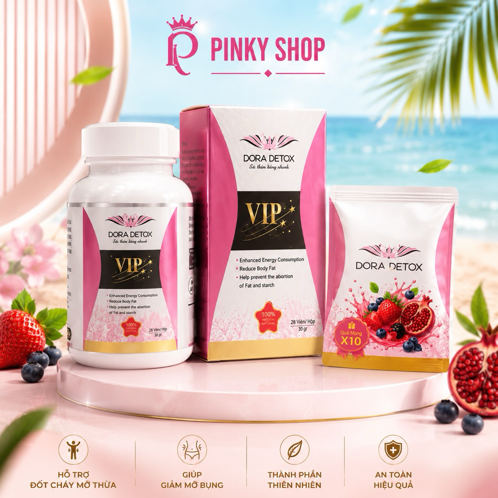 thực phẩm bảo vệ sức khỏe Trà Dora Detox hộp 28 viên