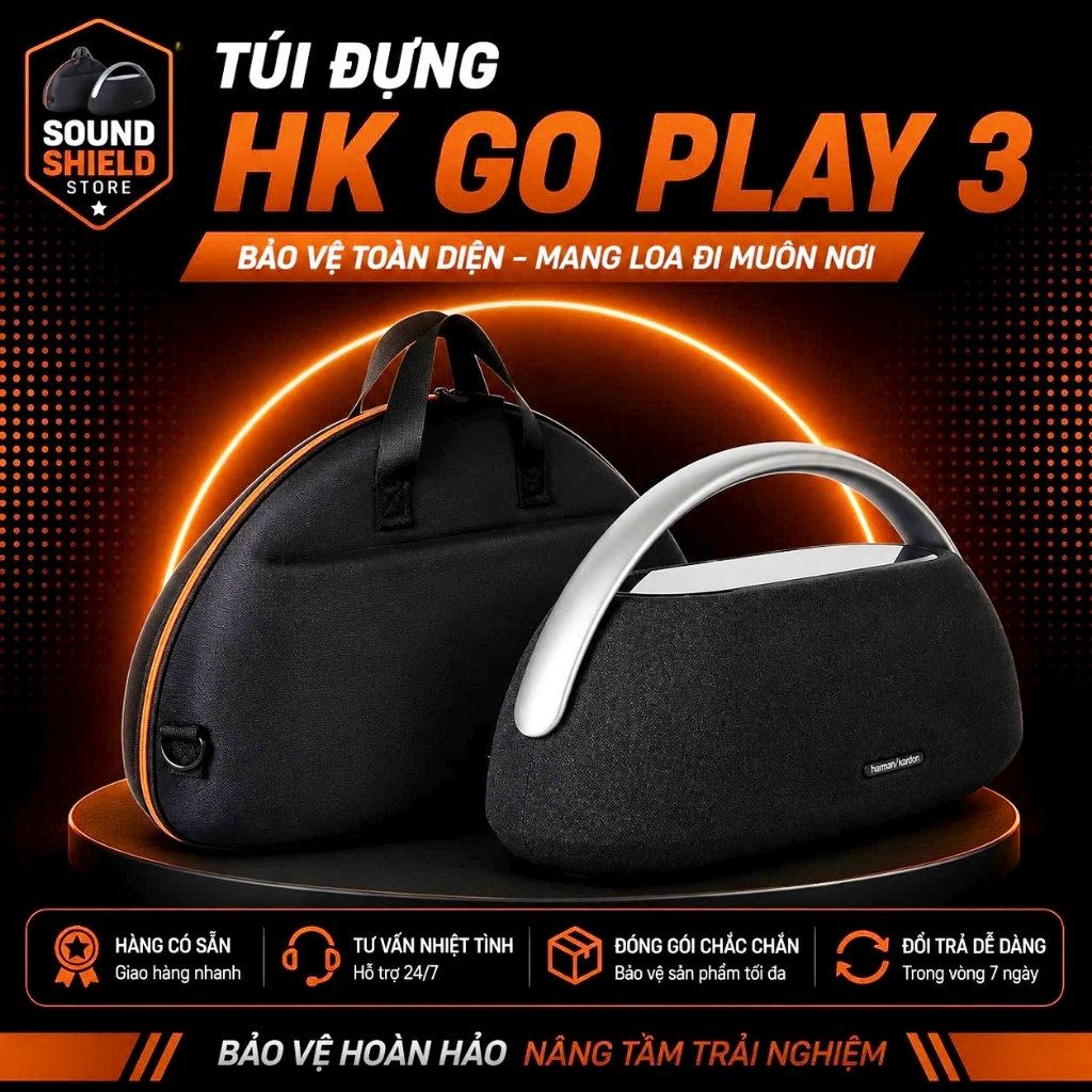 Túi Đựng Loa Harman Kardon Go + Play 3, Go + Play Mini EVA Chống Sốc Chống Trầy Có Dây Đeo Vai Cao C