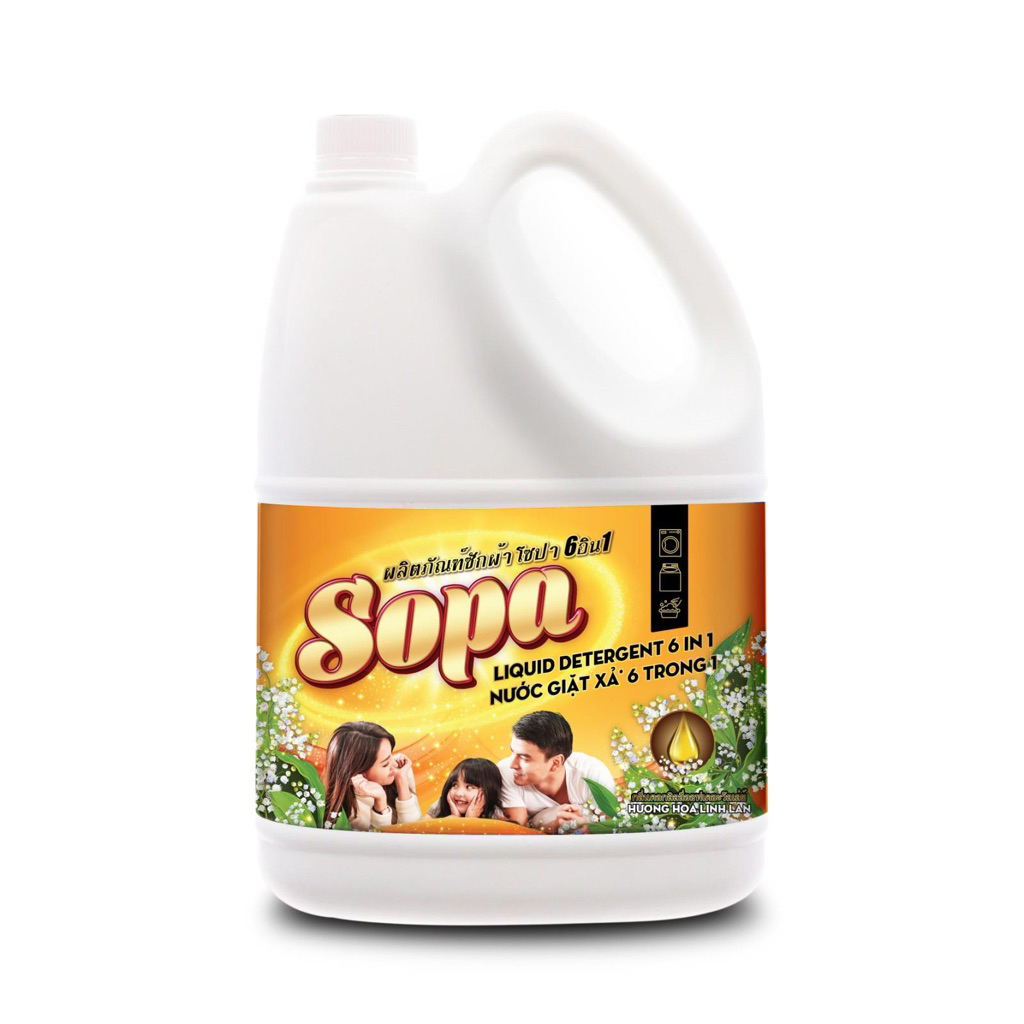 NƯỚC GIẶT RẺ - NƯỚC GIẶT XẢ SOPA CỦA MASSAN CAN 3.4 KG
