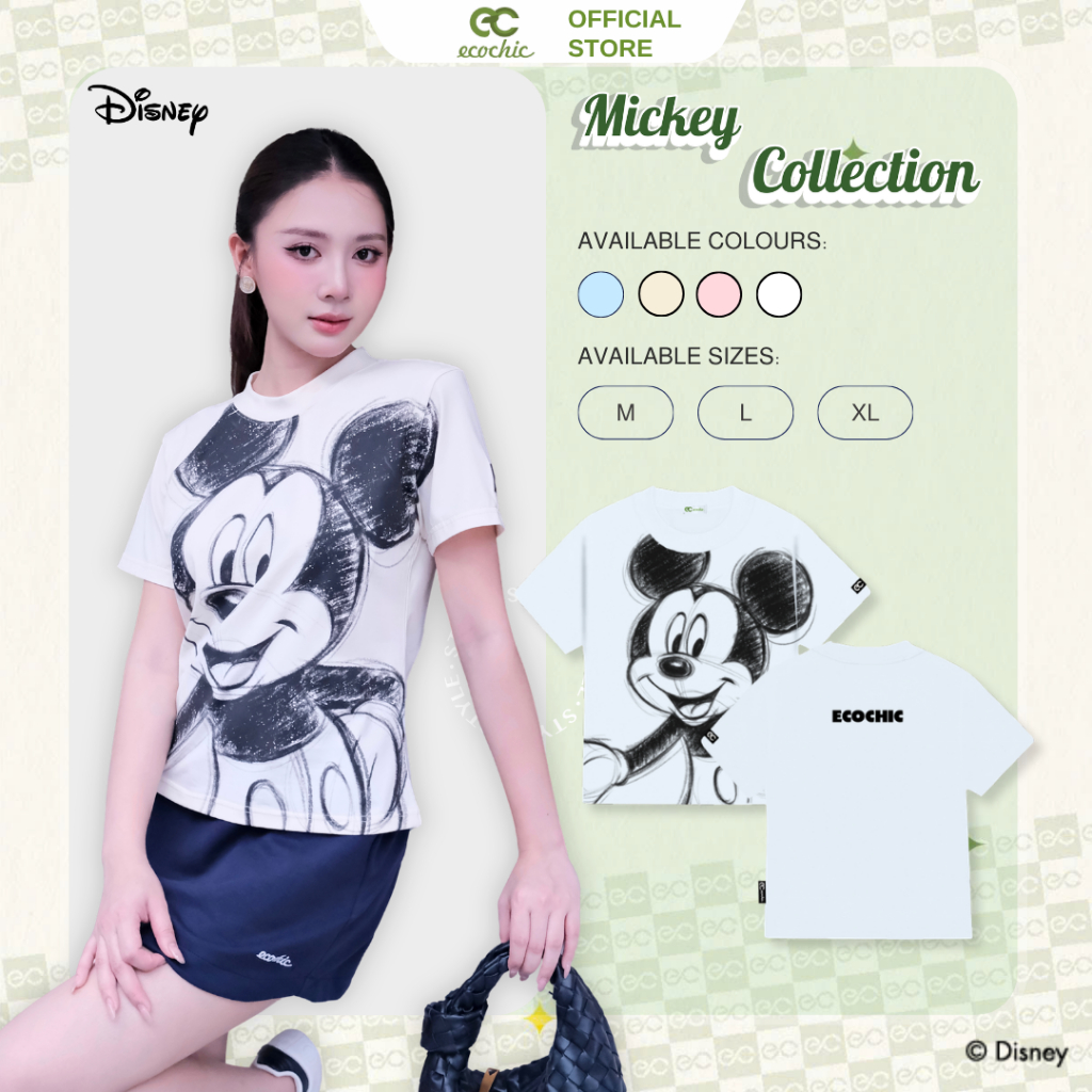(LINK SALE) Áo Phông ECOCHIC BB007 MICKEY Local Brand Chính Hãng bản Quyền Chất Liệu Cao Cấp Mềm Mịn