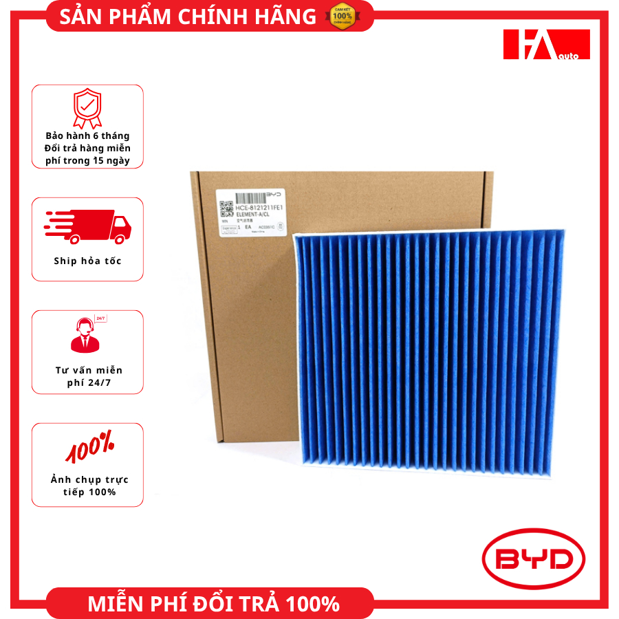 { Hàng Chính Hãng } Lọc gió điều hòa (kháng khuẩn) BYD Han DM-i 22+, Han EV 20+