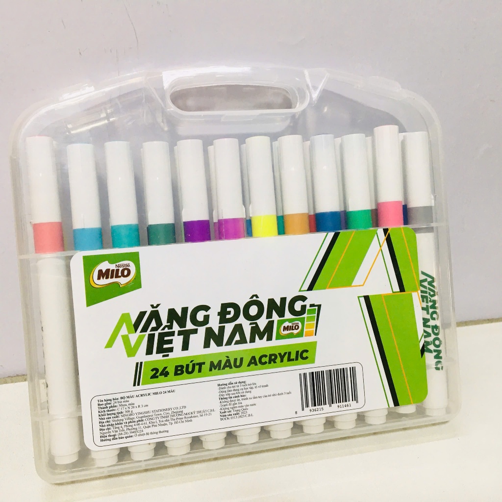 Hộp Màu Acrylic Milo 24 Cây/ 12 Cây
