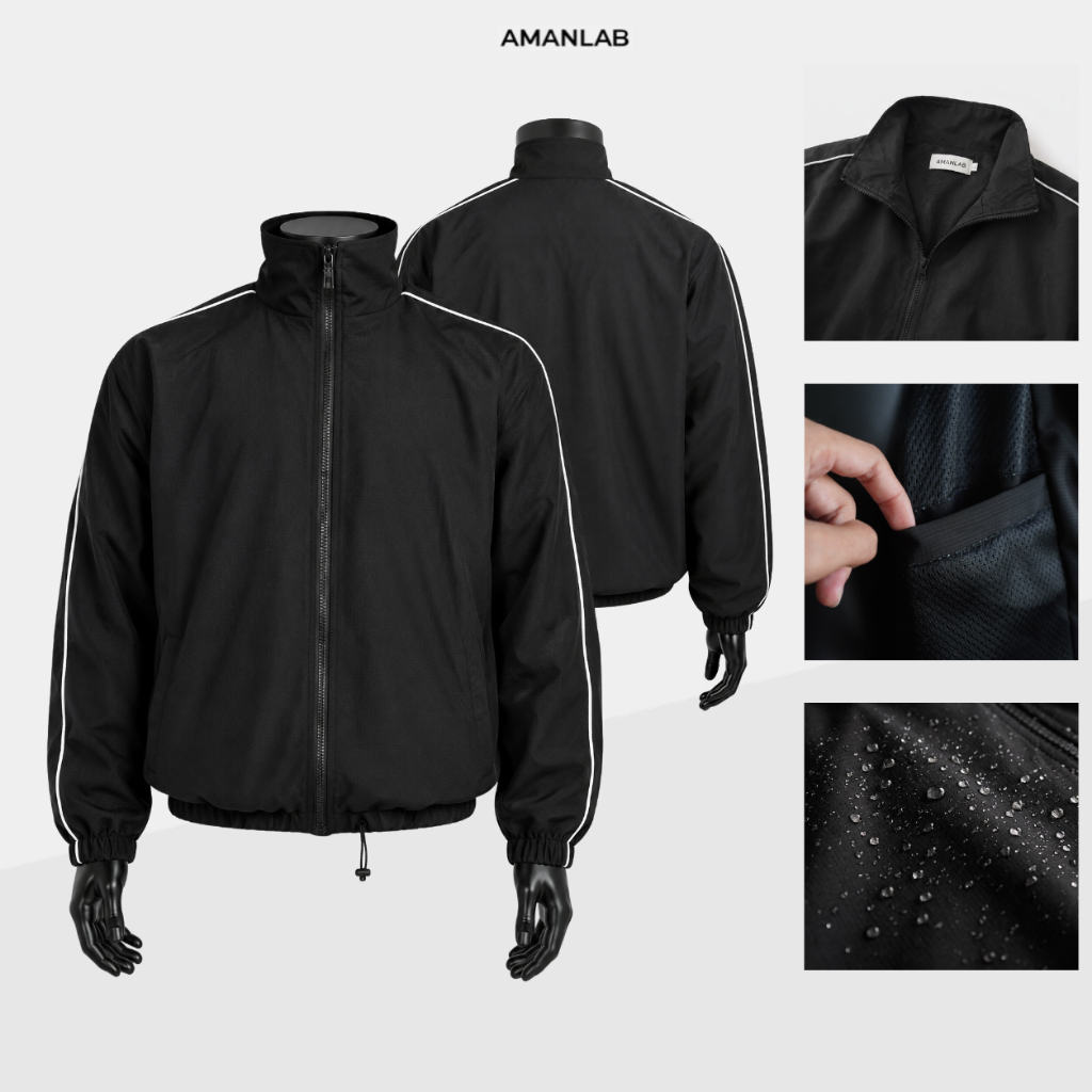 Áo khoác 2 lớp AMANLAB vải dù cao cấp Maxrid Jacket Windbreaker